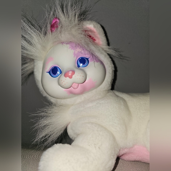 Vintage 1993 Hasbro Kitty Surprise Pastel Pink White Cat Plush - No Kitten HTF - Picture 3 of 6